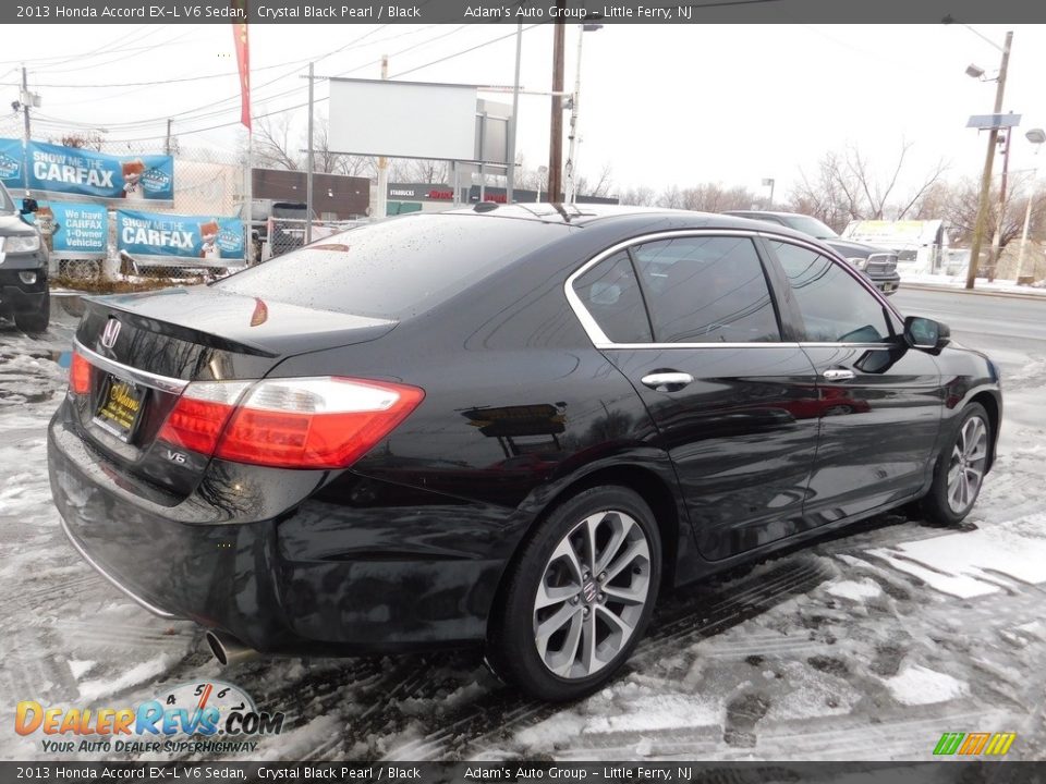 2013 Honda Accord EX-L V6 Sedan Crystal Black Pearl / Black Photo #7