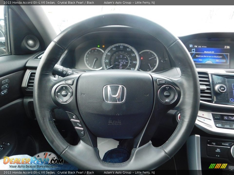 2013 Honda Accord EX-L V6 Sedan Crystal Black Pearl / Black Photo #25