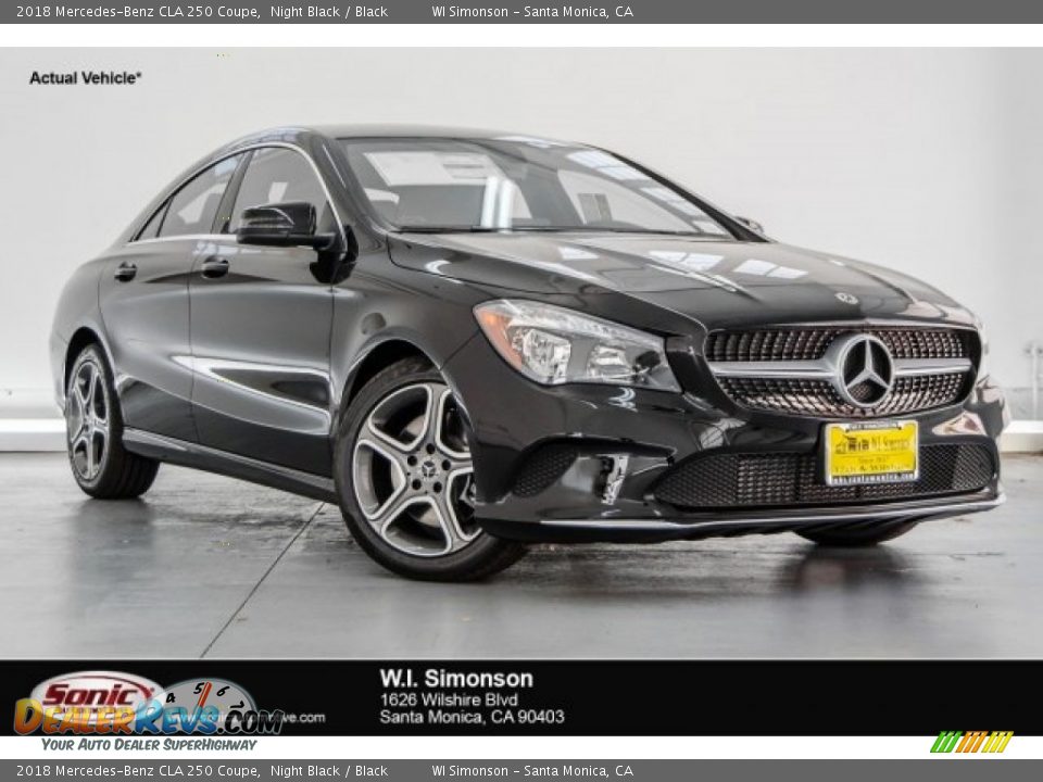 2018 Mercedes-Benz CLA 250 Coupe Night Black / Black Photo #1