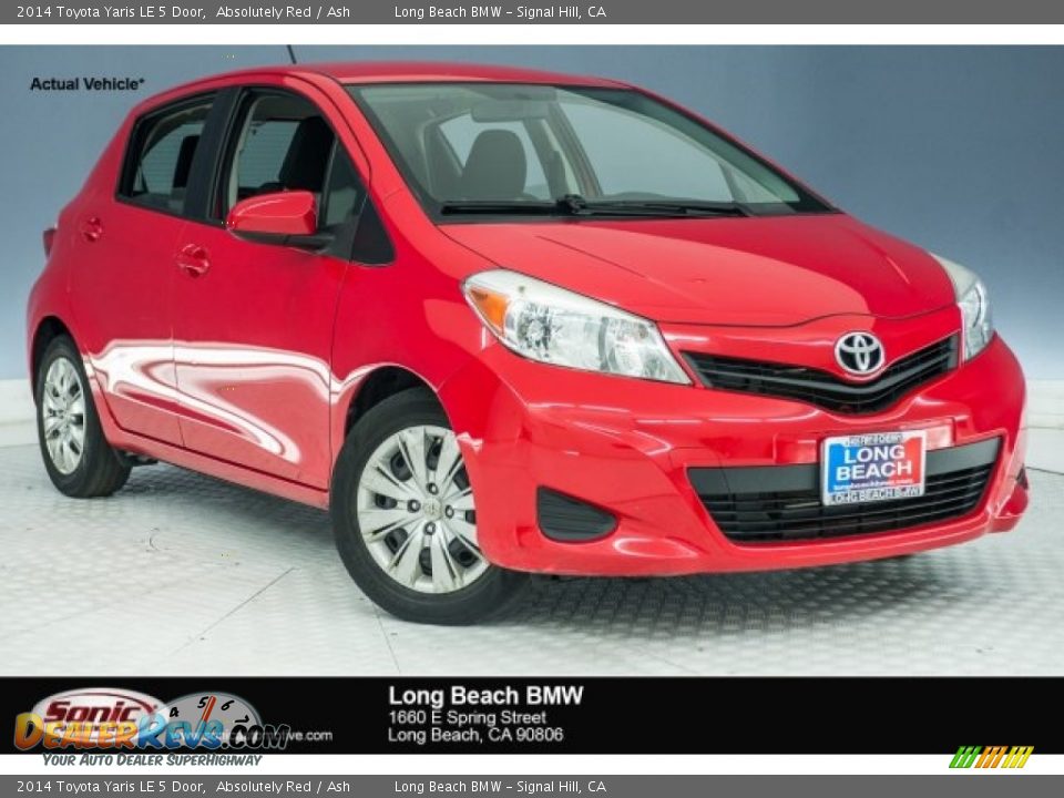 2014 Toyota Yaris LE 5 Door Absolutely Red / Ash Photo #1