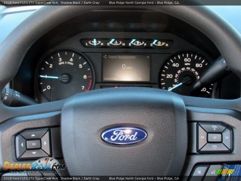 2018 Ford F150 STX SuperCrew 4x4 Shadow Black / Earth Gray Photo #15