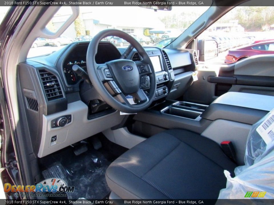 2018 Ford F150 STX SuperCrew 4x4 Shadow Black / Earth Gray Photo #28