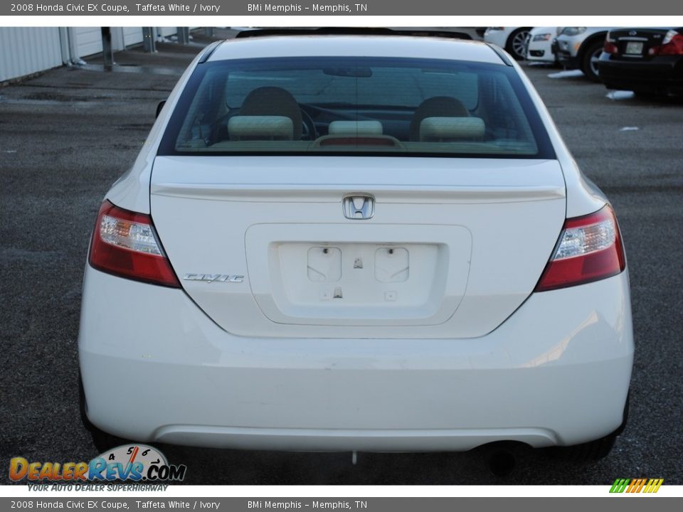 2008 Honda Civic EX Coupe Taffeta White / Ivory Photo #5