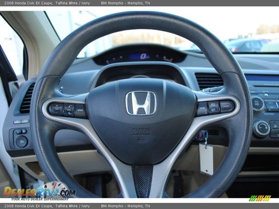 2008 Honda Civic EX Coupe Taffeta White / Ivory Photo #13