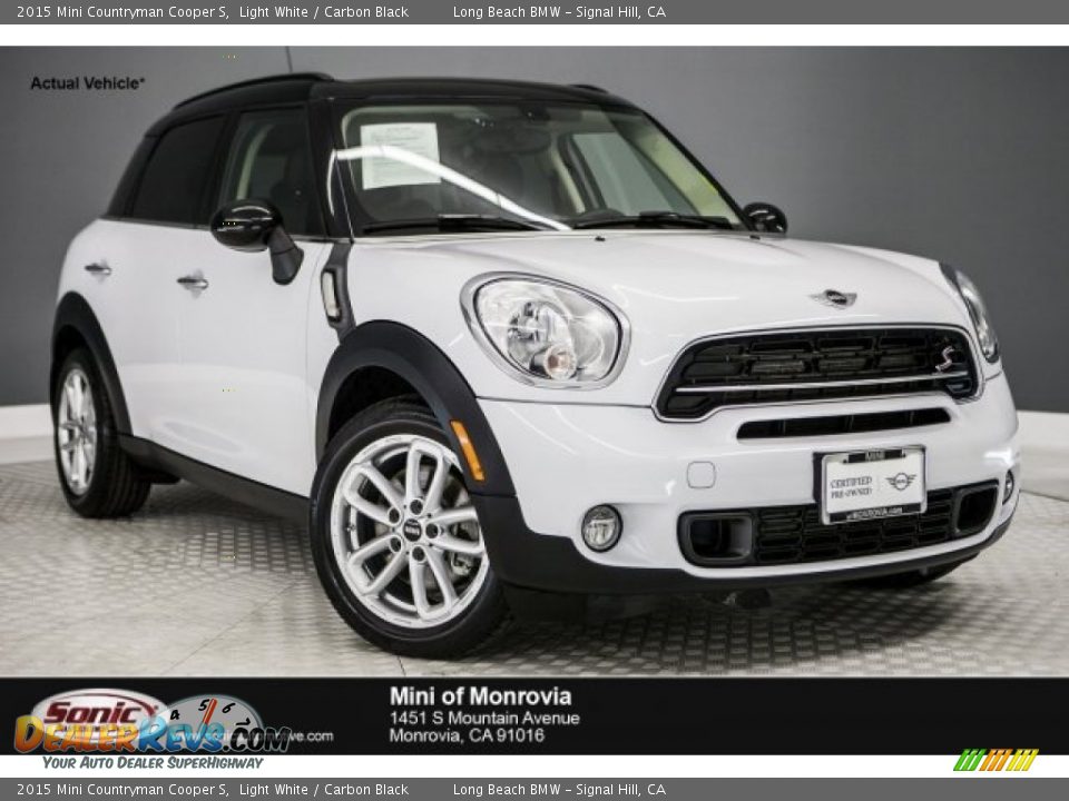 2015 Mini Countryman Cooper S Light White / Carbon Black Photo #1