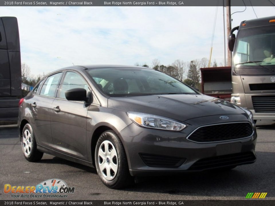 2018 Ford Focus S Sedan Magnetic / Charcoal Black Photo #7