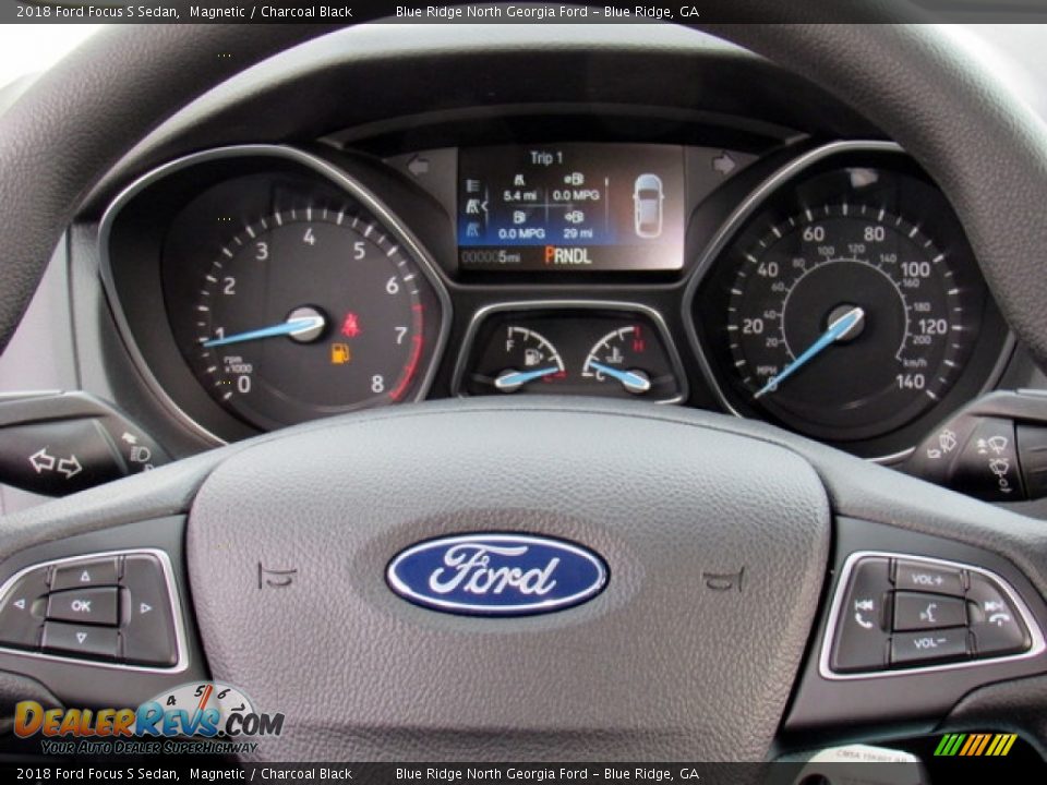 2018 Ford Focus S Sedan Magnetic / Charcoal Black Photo #17