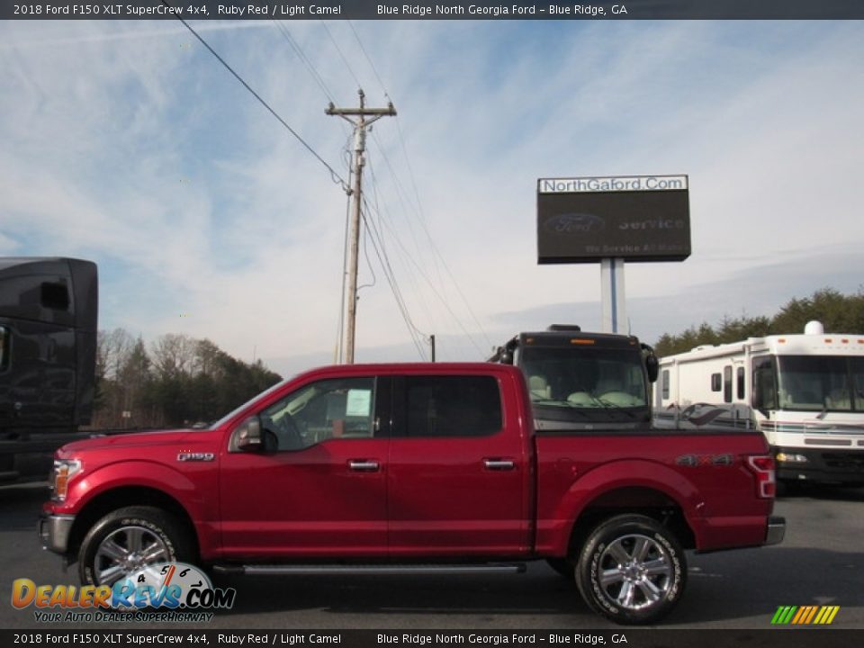 2018 Ford F150 XLT SuperCrew 4x4 Ruby Red / Light Camel Photo #2