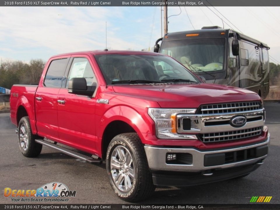 2018 Ford F150 XLT SuperCrew 4x4 Ruby Red / Light Camel Photo #7