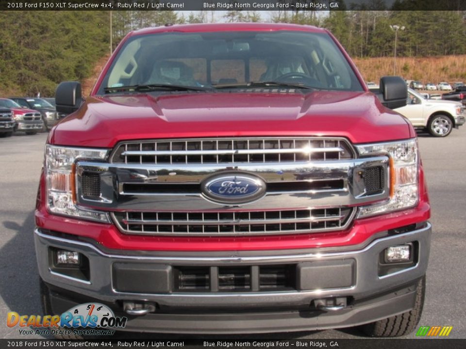 2018 Ford F150 XLT SuperCrew 4x4 Ruby Red / Light Camel Photo #8