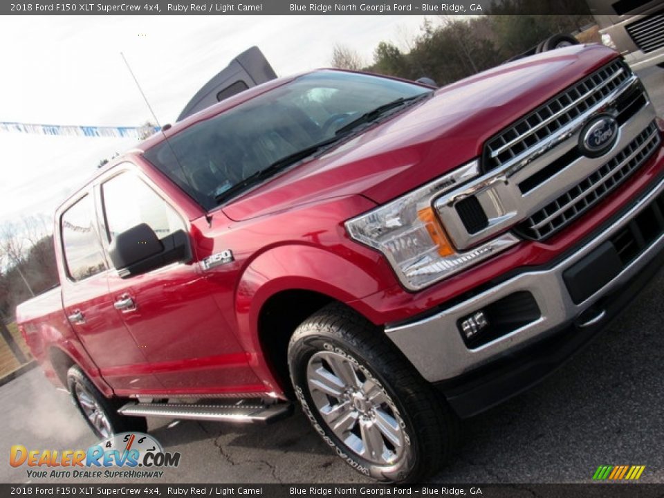 2018 Ford F150 XLT SuperCrew 4x4 Ruby Red / Light Camel Photo #34