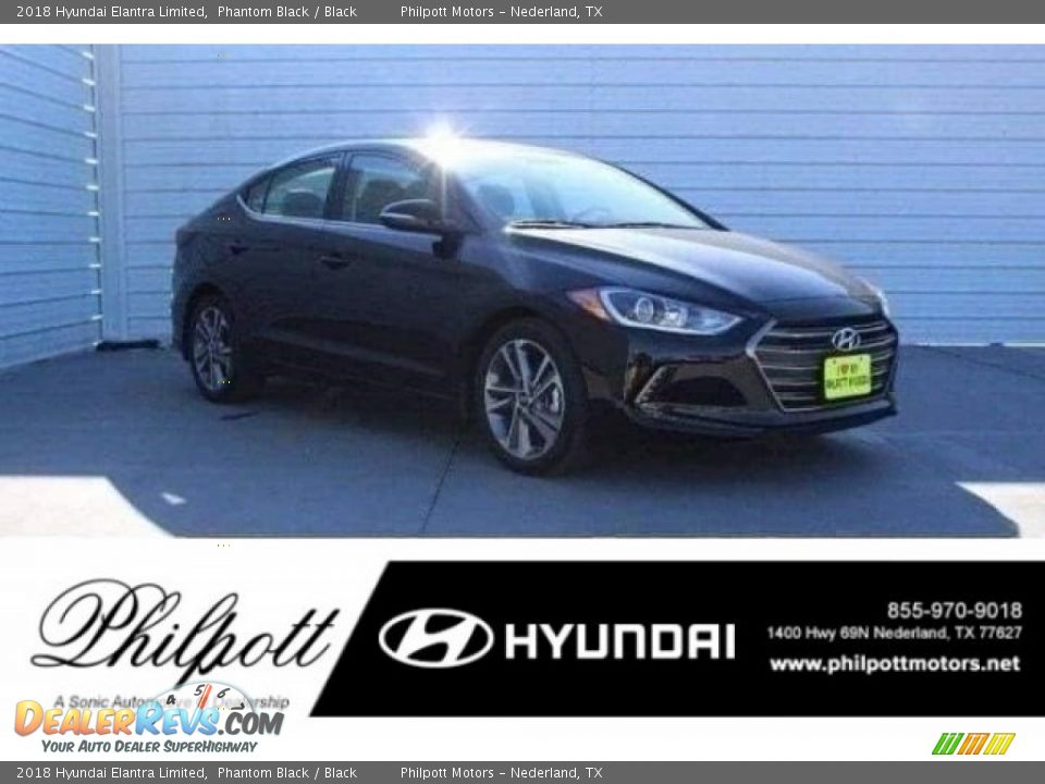 2018 Hyundai Elantra Limited Phantom Black / Black Photo #1