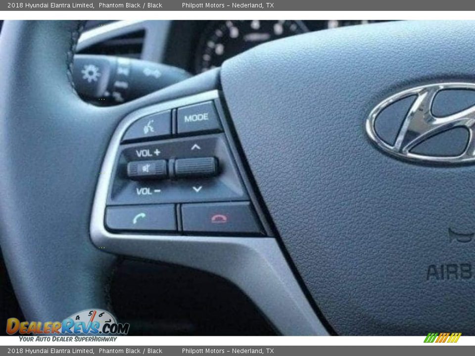 2018 Hyundai Elantra Limited Phantom Black / Black Photo #17