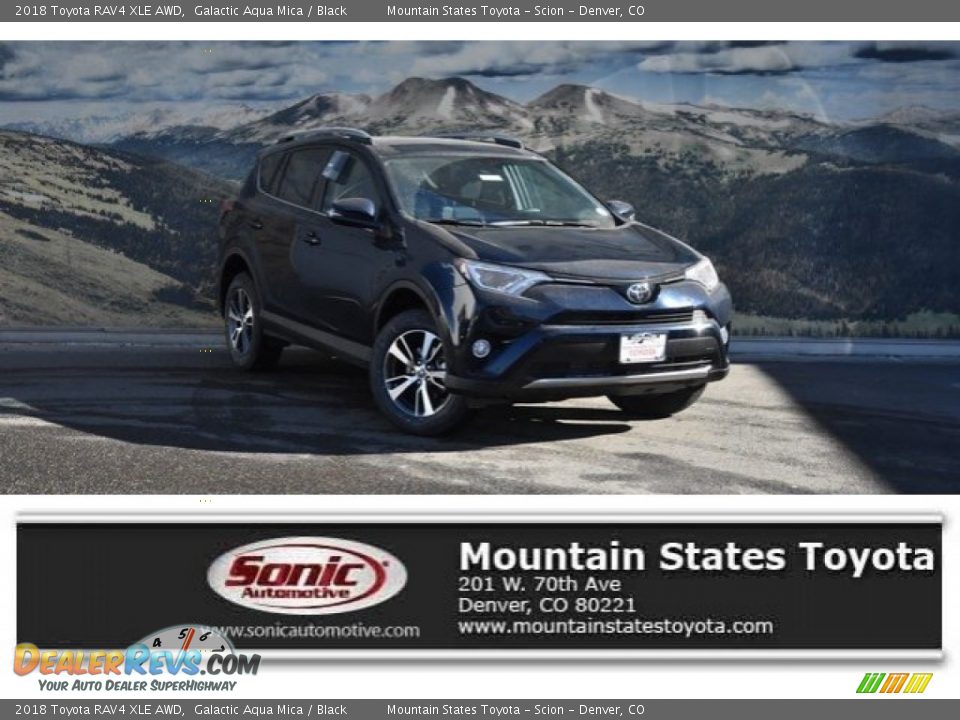 2018 Toyota RAV4 XLE AWD Galactic Aqua Mica / Black Photo #1