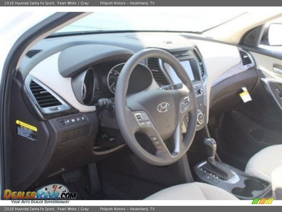 2018 Hyundai Santa Fe Sport Pearl White / Gray Photo #13