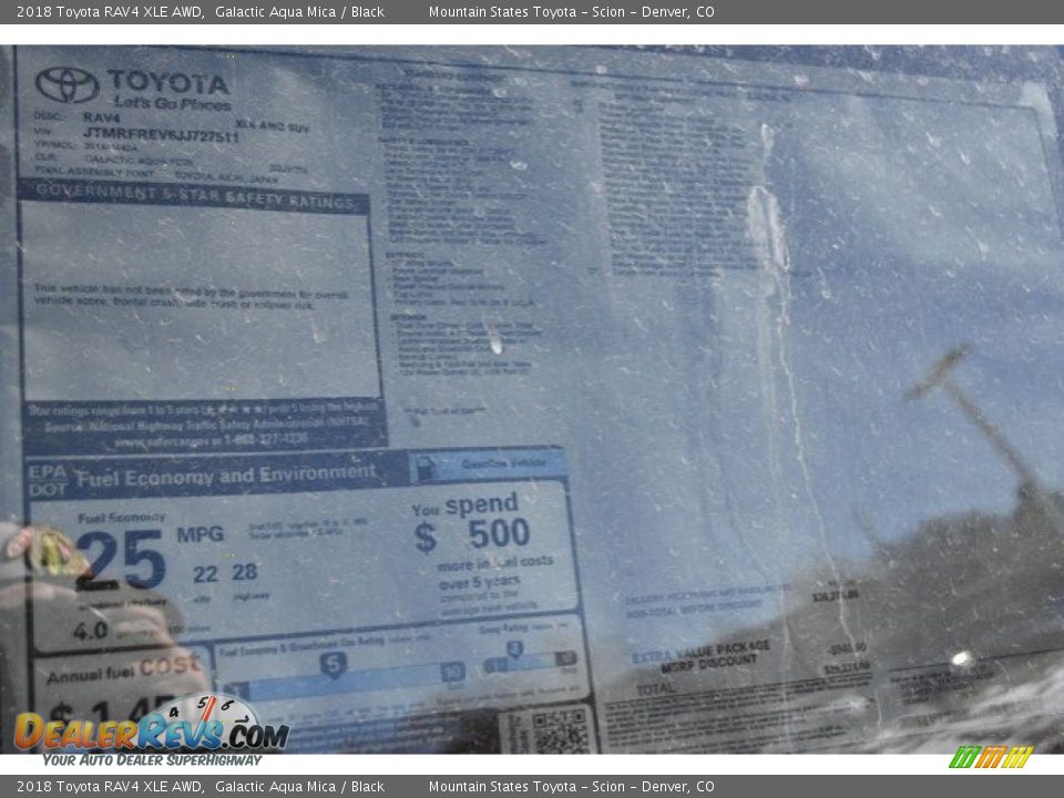 2018 Toyota RAV4 XLE AWD Galactic Aqua Mica / Black Photo #10