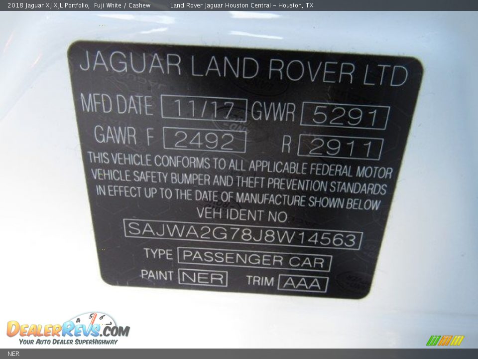 NER - 2018 Jaguar XJ