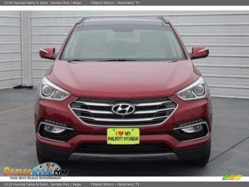 2018 Hyundai Santa Fe Sport Serrano Red / Beige Photo #2
