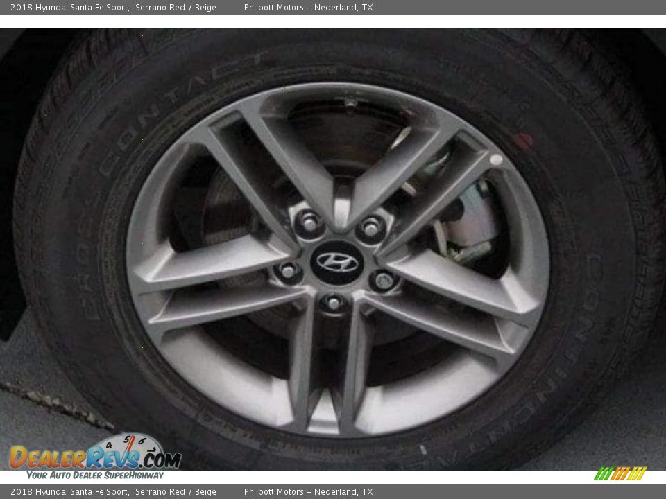 2018 Hyundai Santa Fe Sport Serrano Red / Beige Photo #5