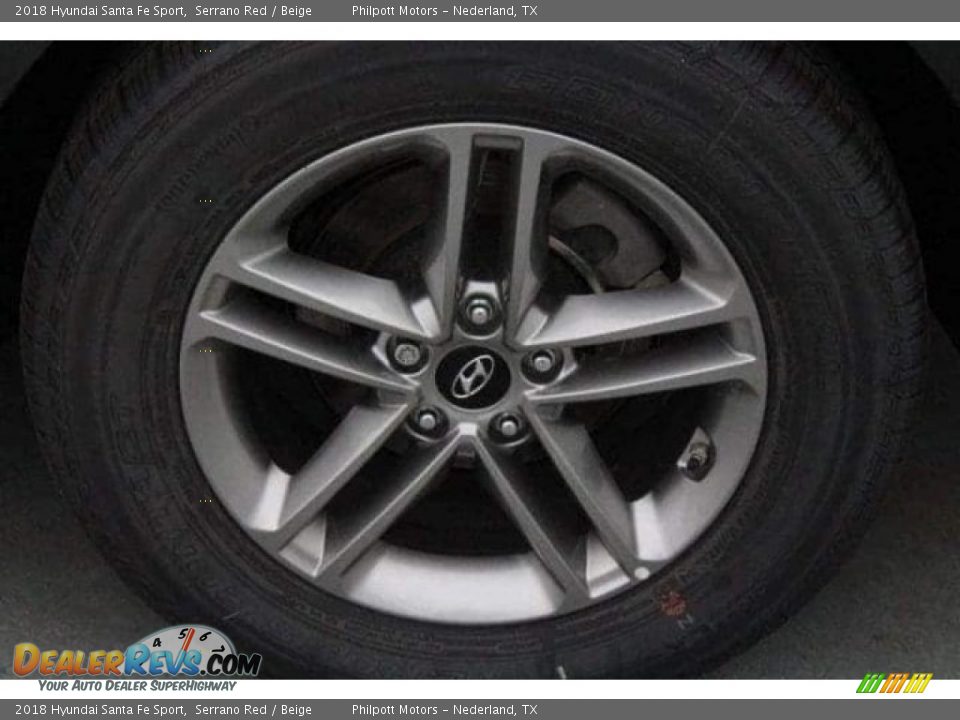 2018 Hyundai Santa Fe Sport Serrano Red / Beige Photo #6