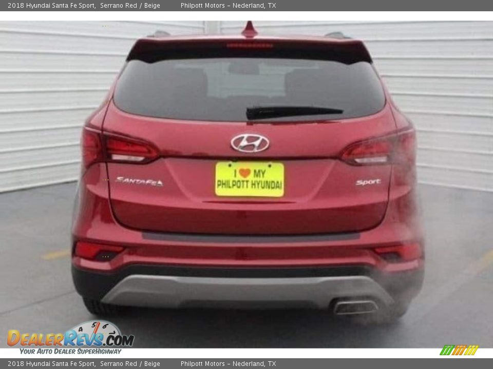 2018 Hyundai Santa Fe Sport Serrano Red / Beige Photo #8