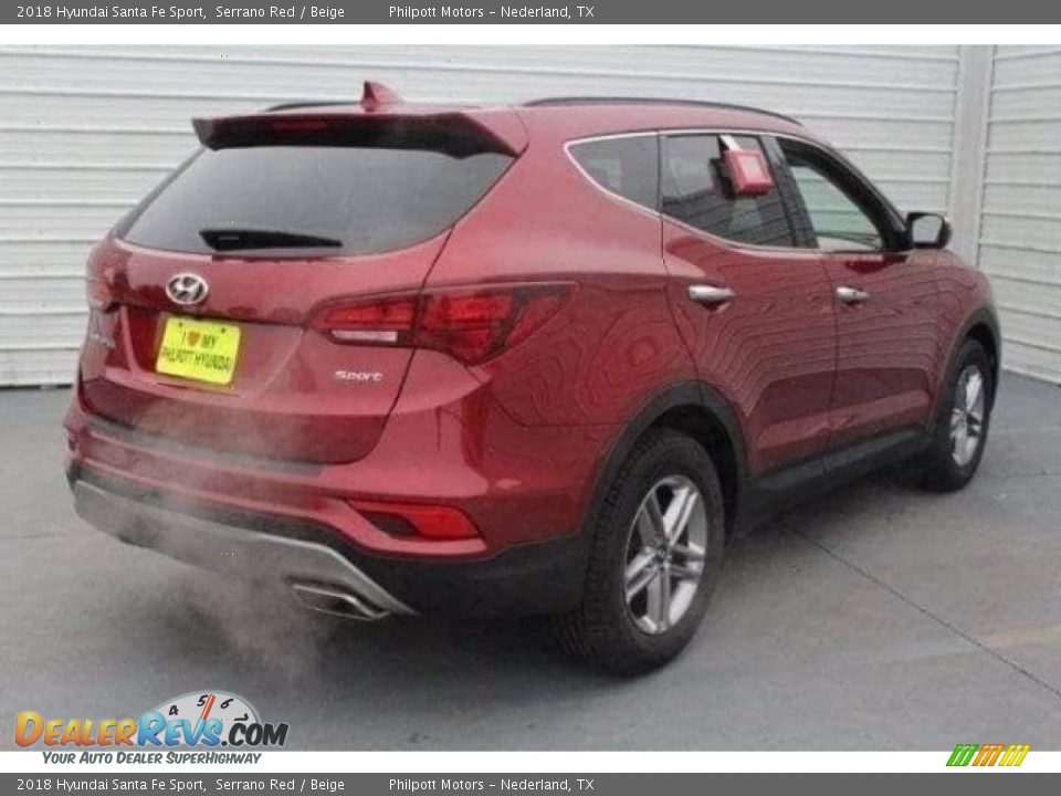 2018 Hyundai Santa Fe Sport Serrano Red / Beige Photo #9