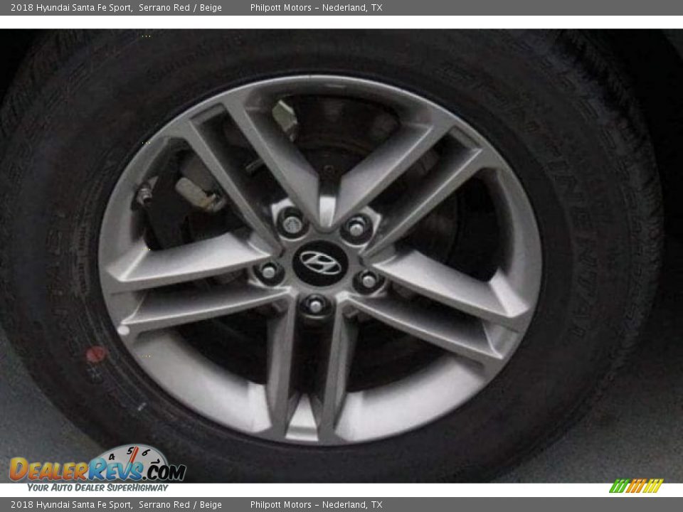 2018 Hyundai Santa Fe Sport Serrano Red / Beige Photo #10