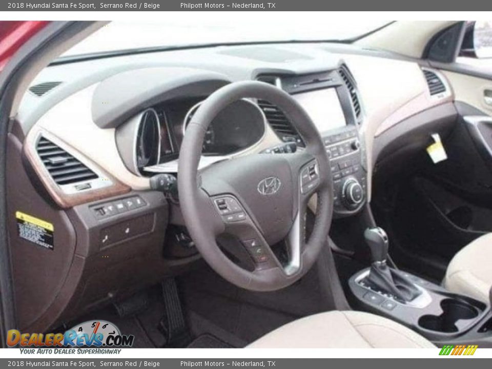 2018 Hyundai Santa Fe Sport Serrano Red / Beige Photo #13