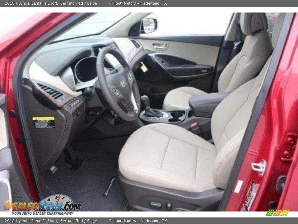 2018 Hyundai Santa Fe Sport Serrano Red / Beige Photo #14