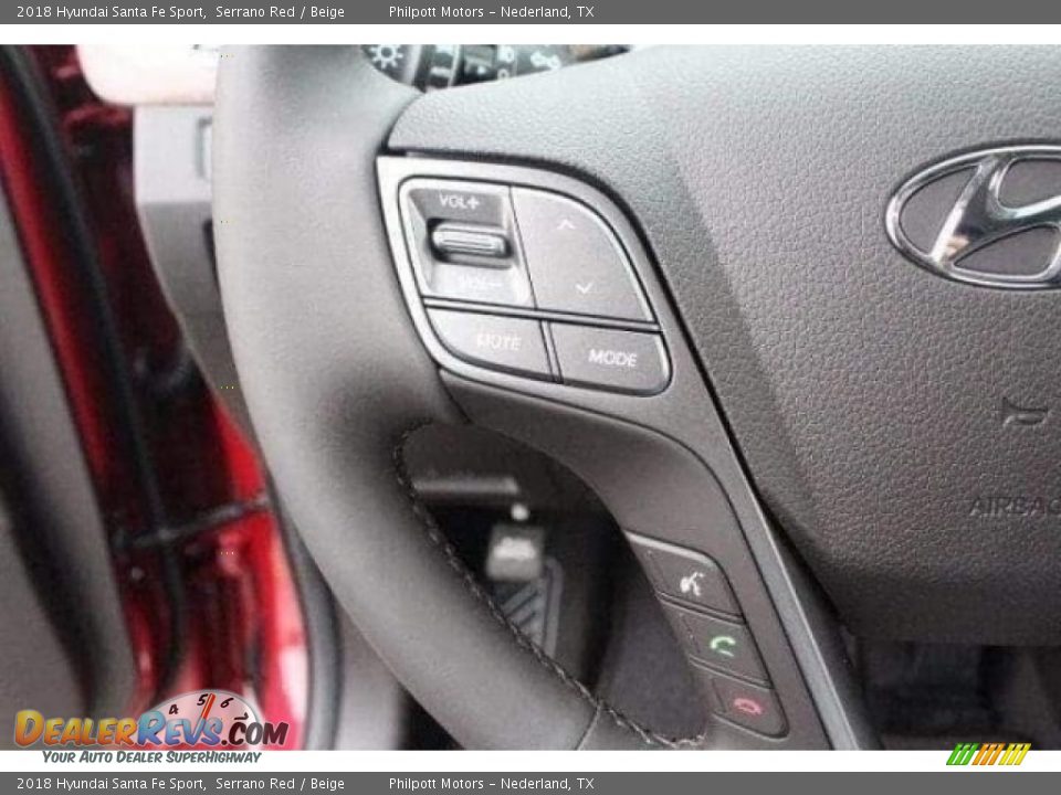 2018 Hyundai Santa Fe Sport Serrano Red / Beige Photo #21