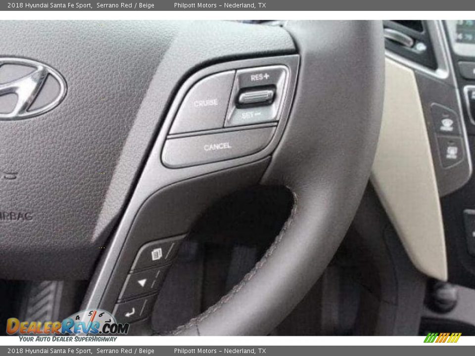 2018 Hyundai Santa Fe Sport Serrano Red / Beige Photo #22