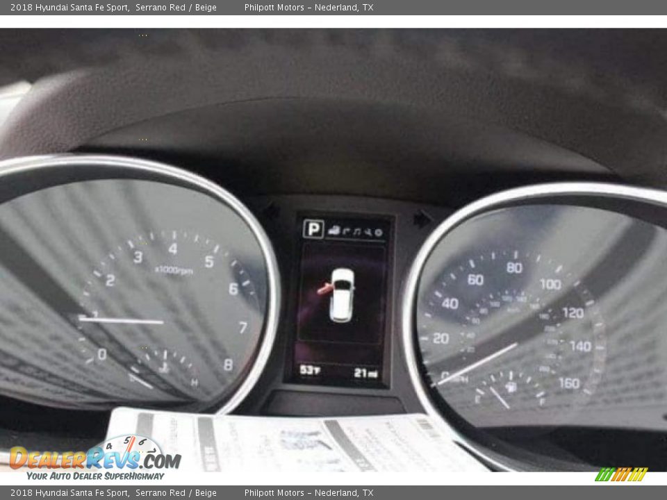 2018 Hyundai Santa Fe Sport Serrano Red / Beige Photo #23