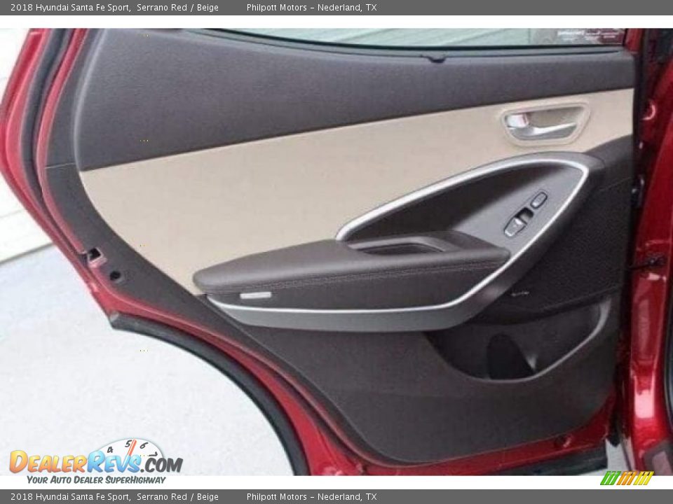 2018 Hyundai Santa Fe Sport Serrano Red / Beige Photo #25
