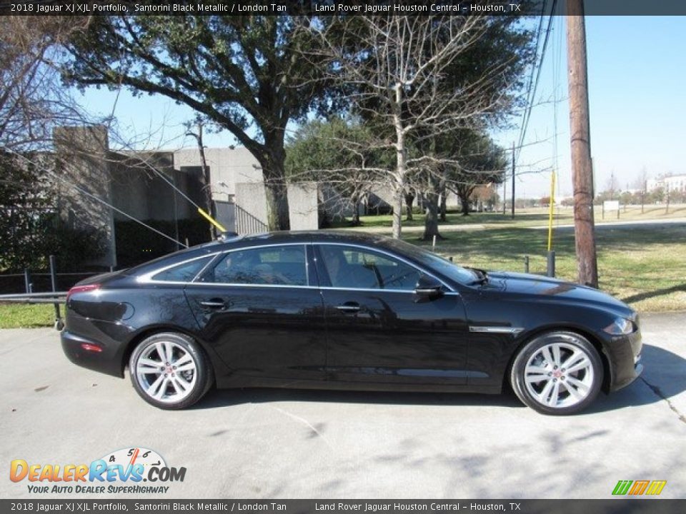 2018 Jaguar XJ XJL Portfolio Santorini Black Metallic / London Tan Photo #6