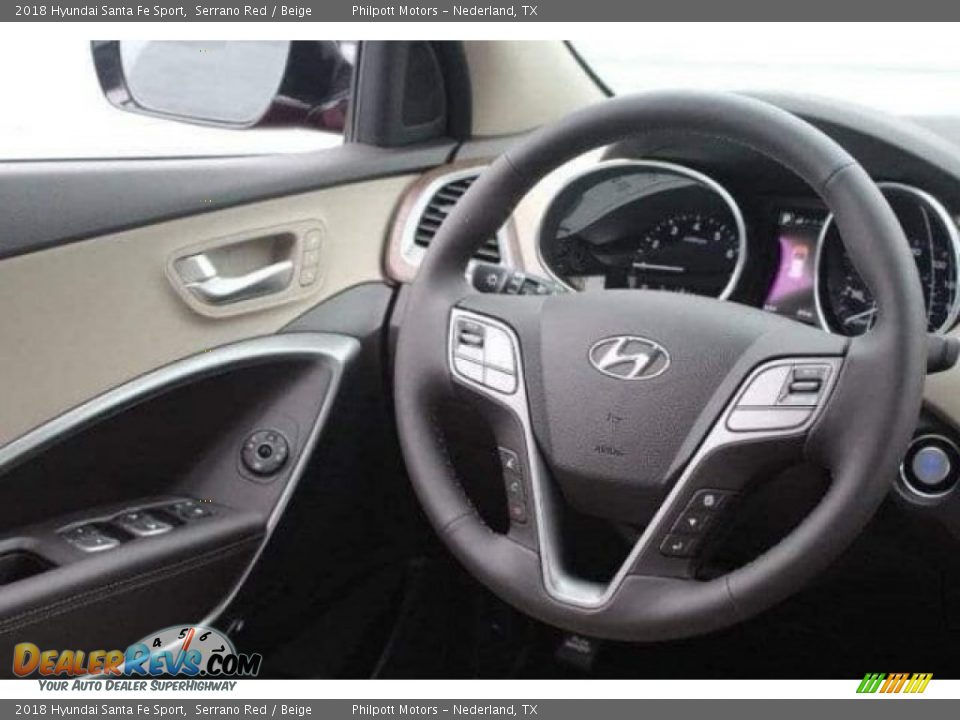 2018 Hyundai Santa Fe Sport Serrano Red / Beige Photo #28