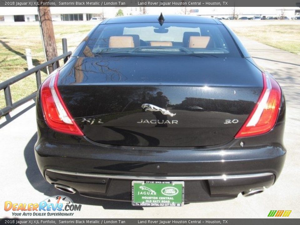 2018 Jaguar XJ XJL Portfolio Santorini Black Metallic / London Tan Photo #8