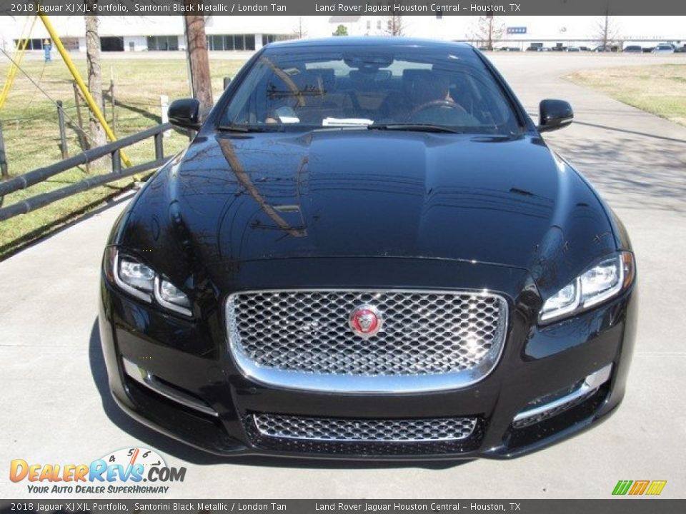 2018 Jaguar XJ XJL Portfolio Santorini Black Metallic / London Tan Photo #9