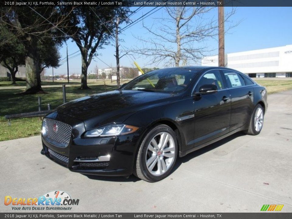 2018 Jaguar XJ XJL Portfolio Santorini Black Metallic / London Tan Photo #10