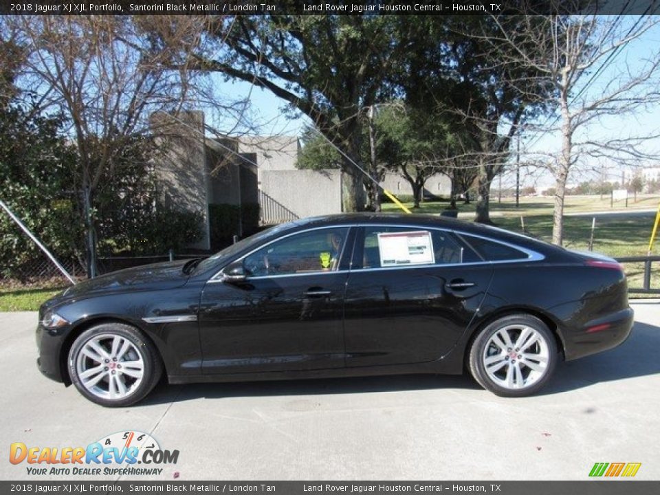 2018 Jaguar XJ XJL Portfolio Santorini Black Metallic / London Tan Photo #11