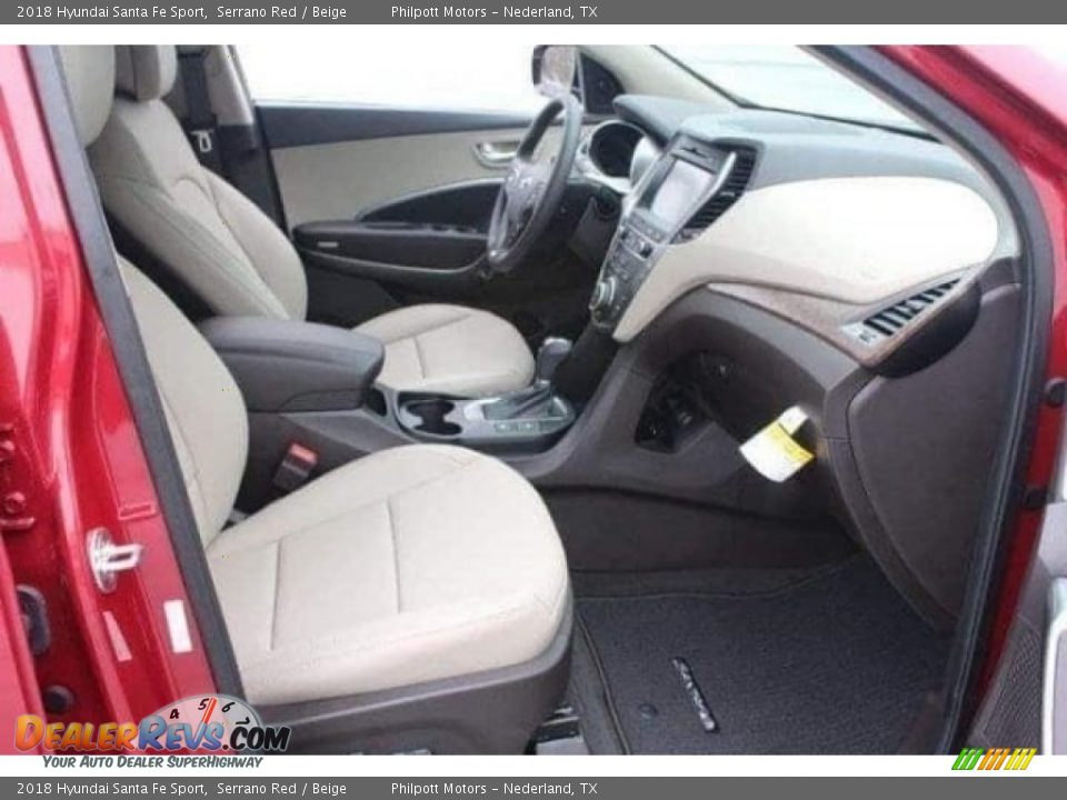 2018 Hyundai Santa Fe Sport Serrano Red / Beige Photo #35