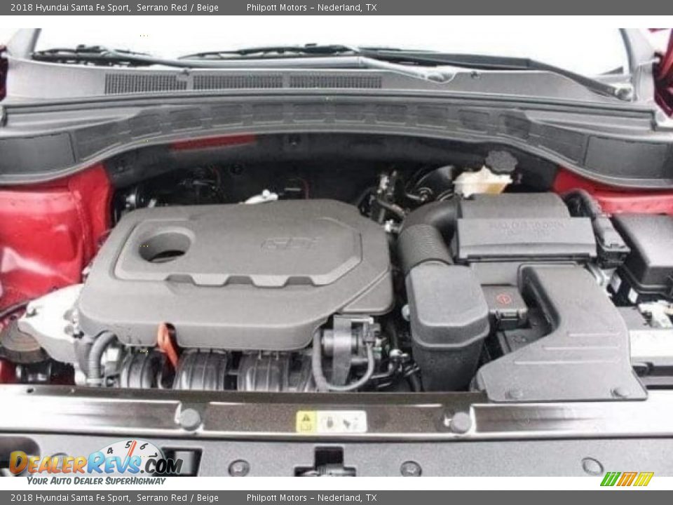 2018 Hyundai Santa Fe Sport Serrano Red / Beige Photo #36