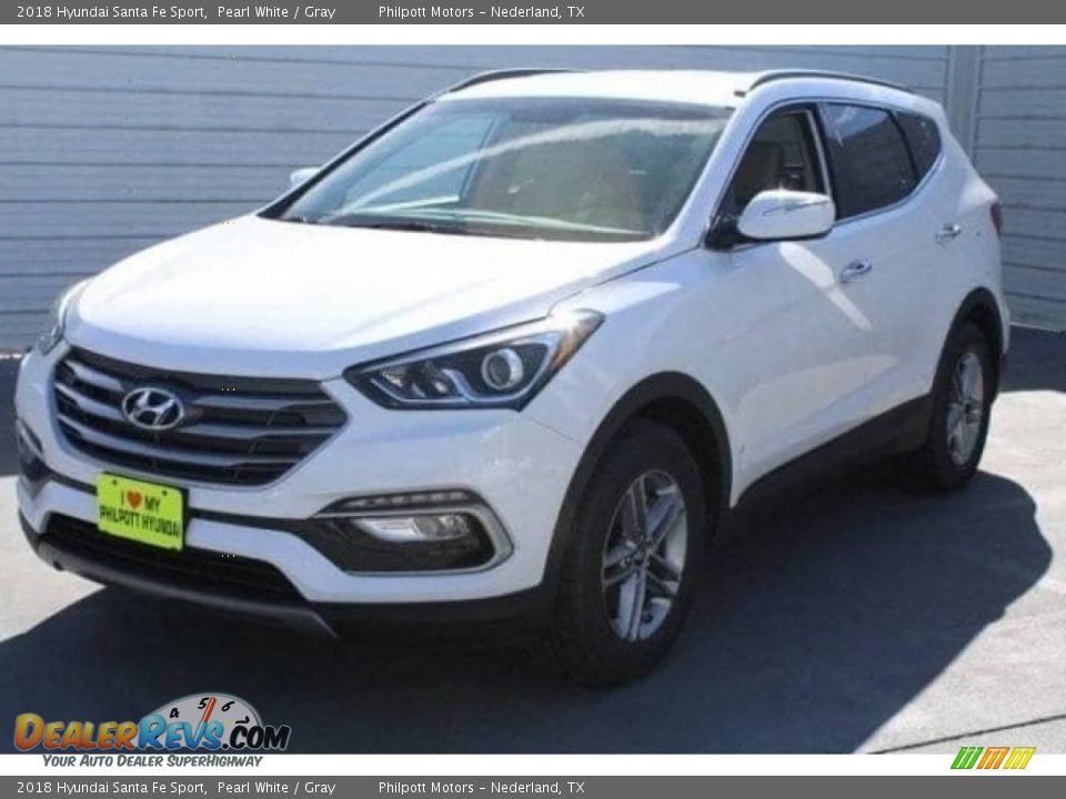 2018 Hyundai Santa Fe Sport Pearl White / Gray Photo #3