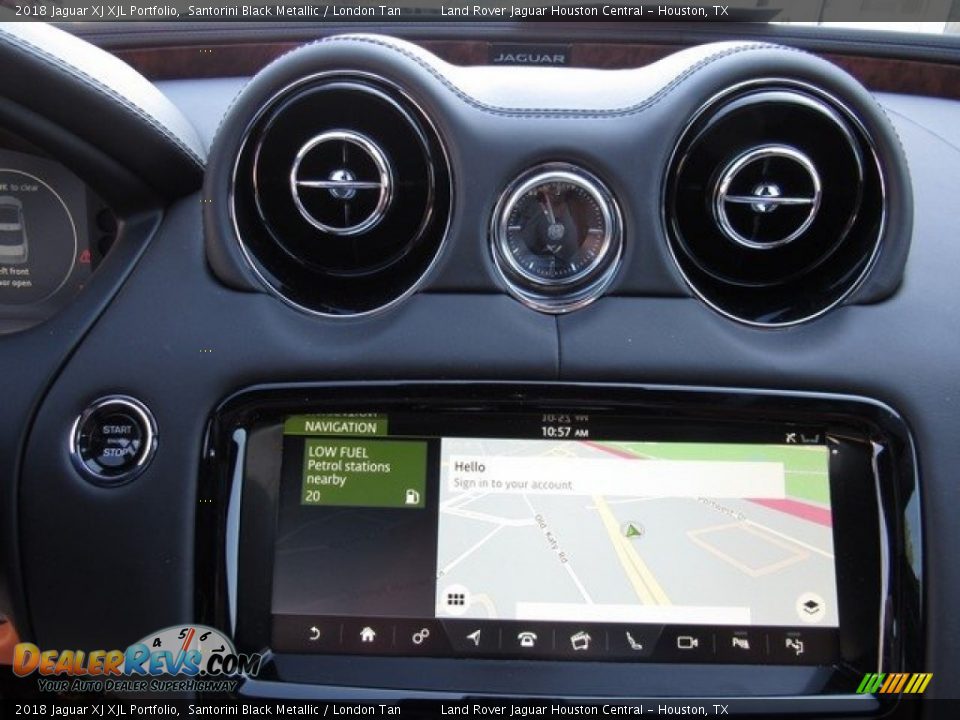2018 Jaguar XJ XJL Portfolio Santorini Black Metallic / London Tan Photo #19