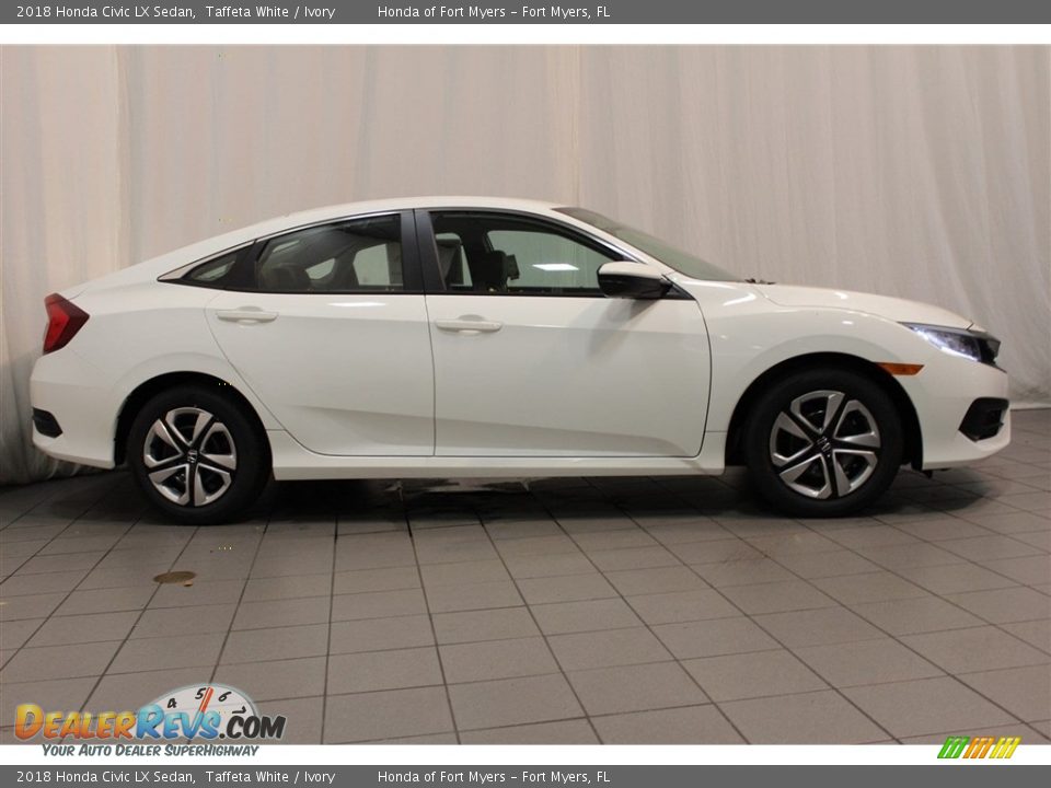 2018 Honda Civic LX Sedan Taffeta White / Ivory Photo #3