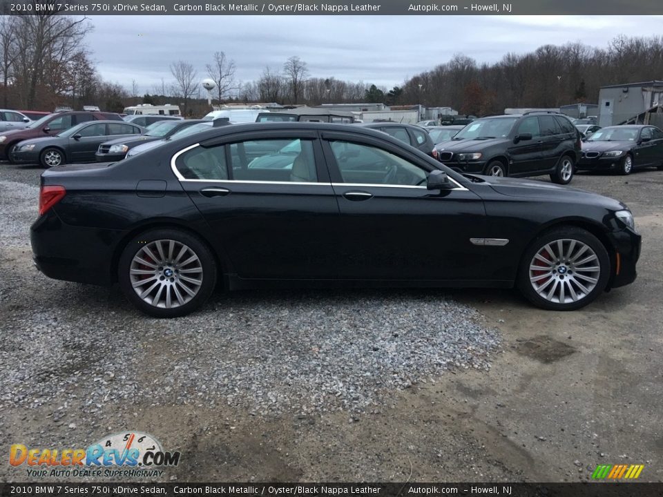 2010 BMW 7 Series 750i xDrive Sedan Carbon Black Metallic / Oyster/Black Nappa Leather Photo #6