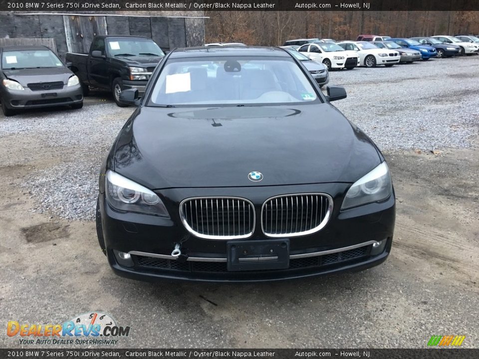 2010 BMW 7 Series 750i xDrive Sedan Carbon Black Metallic / Oyster/Black Nappa Leather Photo #8