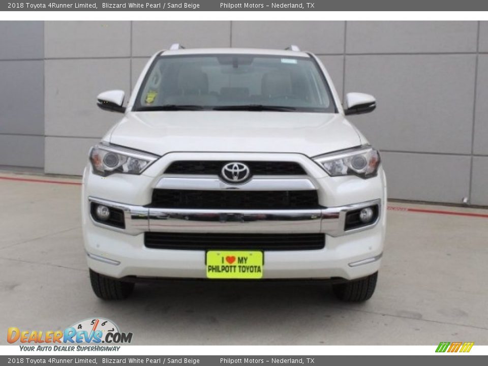 2018 Toyota 4Runner Limited Blizzard White Pearl / Sand Beige Photo #2