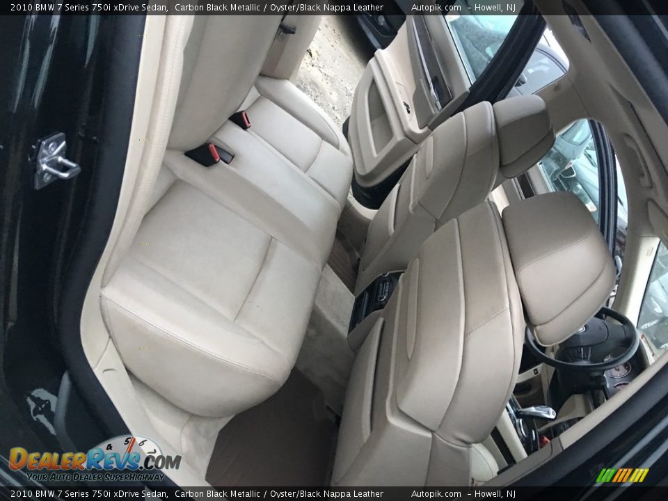 2010 BMW 7 Series 750i xDrive Sedan Carbon Black Metallic / Oyster/Black Nappa Leather Photo #11
