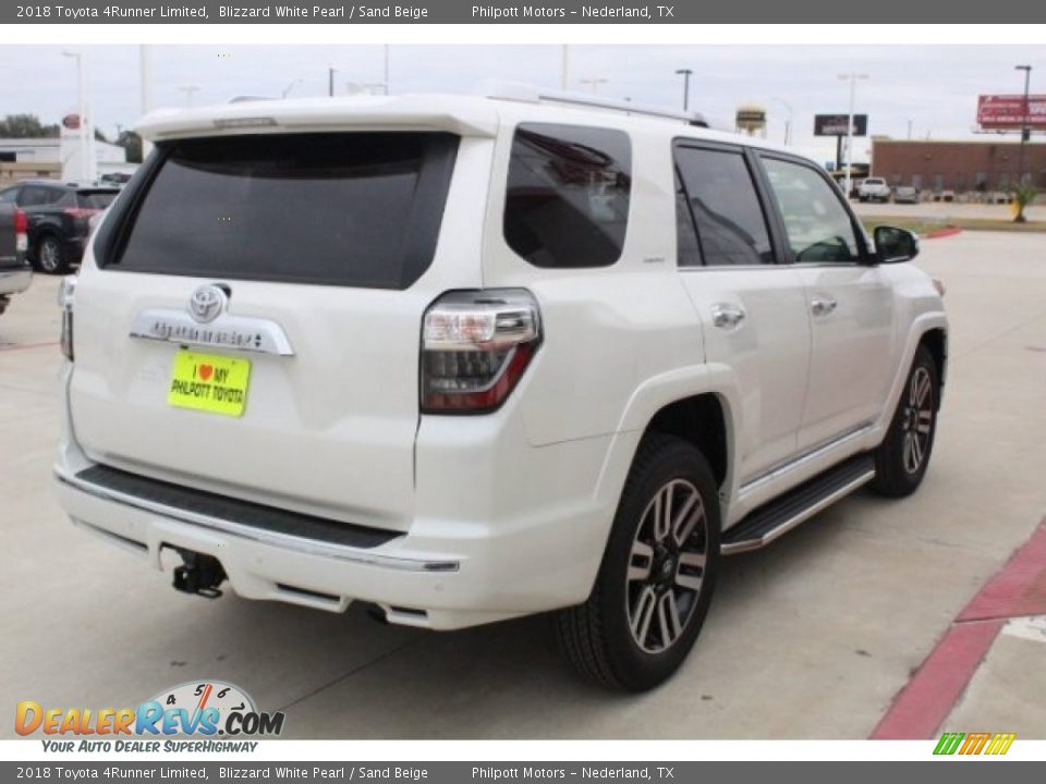 2018 Toyota 4Runner Limited Blizzard White Pearl / Sand Beige Photo #6
