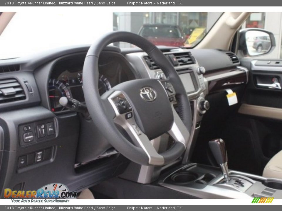 2018 Toyota 4Runner Limited Blizzard White Pearl / Sand Beige Photo #10